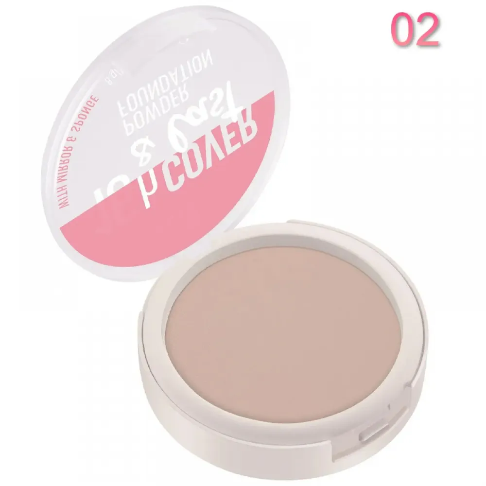 Essence 16h Cover & Last Powder Foundation 02 - Nude