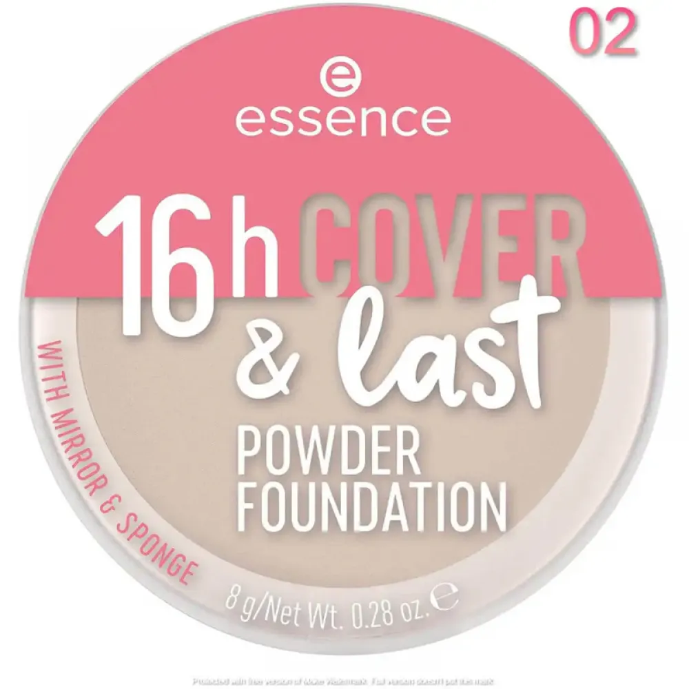 Essence 16h Cover & Last Powder Foundation 02 - Nude