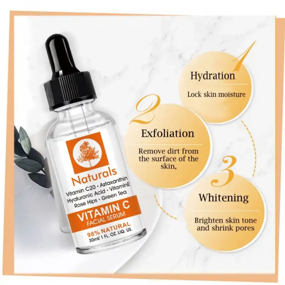 Vitamin C Serum with Hyaluronic Acid & Witch Hazel Reduce Dark Spots, Firmer Skin