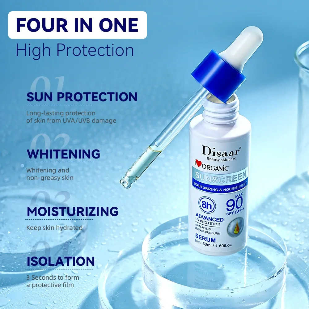 SPF50/60/90 PA+++    Sunscreen Cream Isolation Lotion Not Greasy And brighteningMoisturizing Whitening Waterproof Refreshing Water