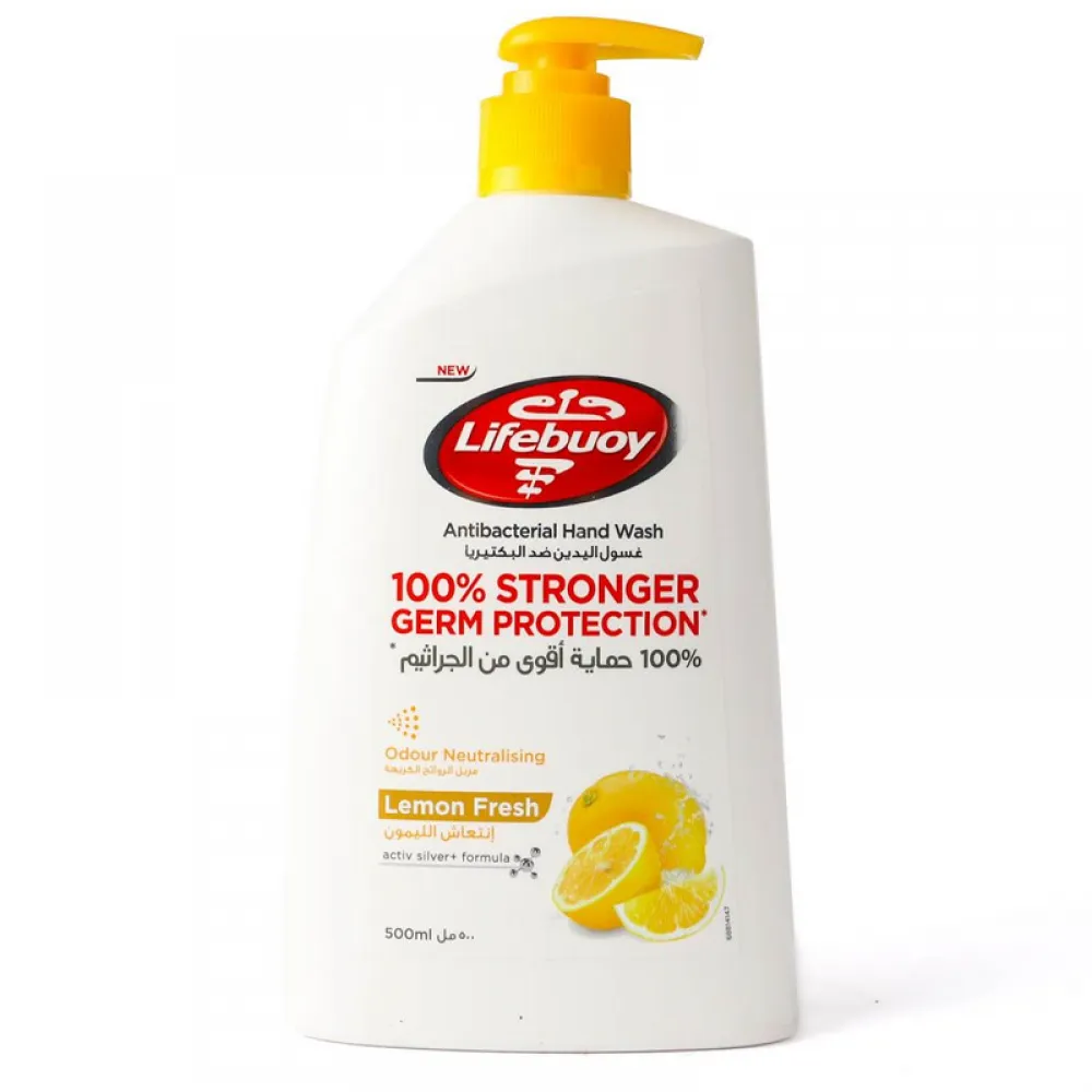 Lifebuoy, Antibactirial Hand Wash, Lemon Fresh - 500 Ml