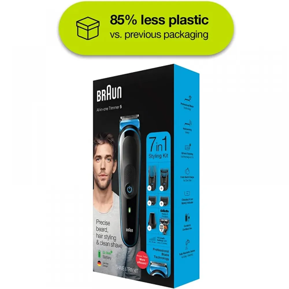 Braun trimmer 5 attachments and Gillette razor 7W 35116