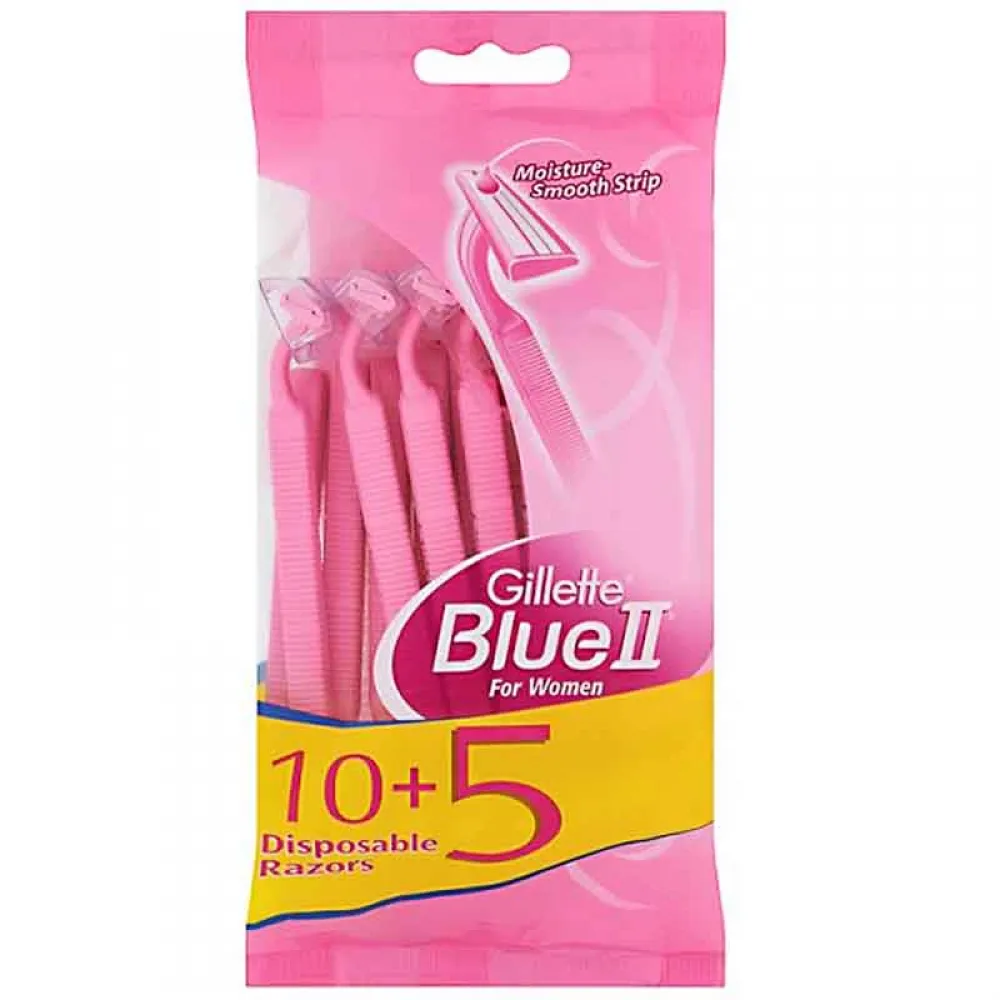 Gillette Blue 2 For Women - Moisture Smooth Strip - Pink 10 + 5
