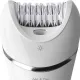 Philips Bre710/01 Epilator Series 8000 Wet And Dry Cordless Hair Removal For Legs And Body With 5 Accessories, White - Pack Of 1