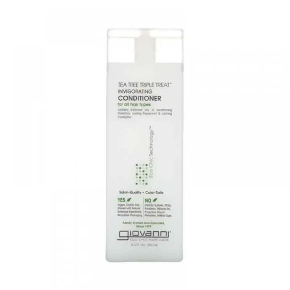 بلسم زيت شجرة الشاي الثلاثي المعالج والمقوي للشعر من جيوفاني - 250مل