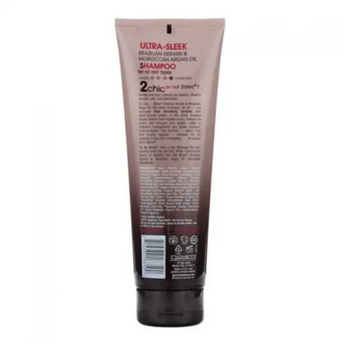 شامبو 2 تشيك للتنعيم الفائق لجميع أنواع الشعر بالكيراتين البرازيلي و الارغان المغربي من جيوفاني - 250مل