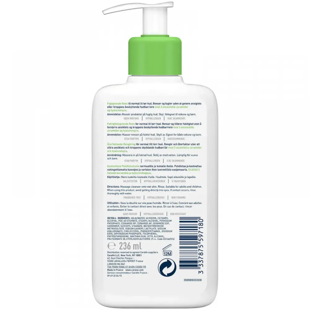 CeraVe Hydrating Cleanser For Dry Skin - 236 ml