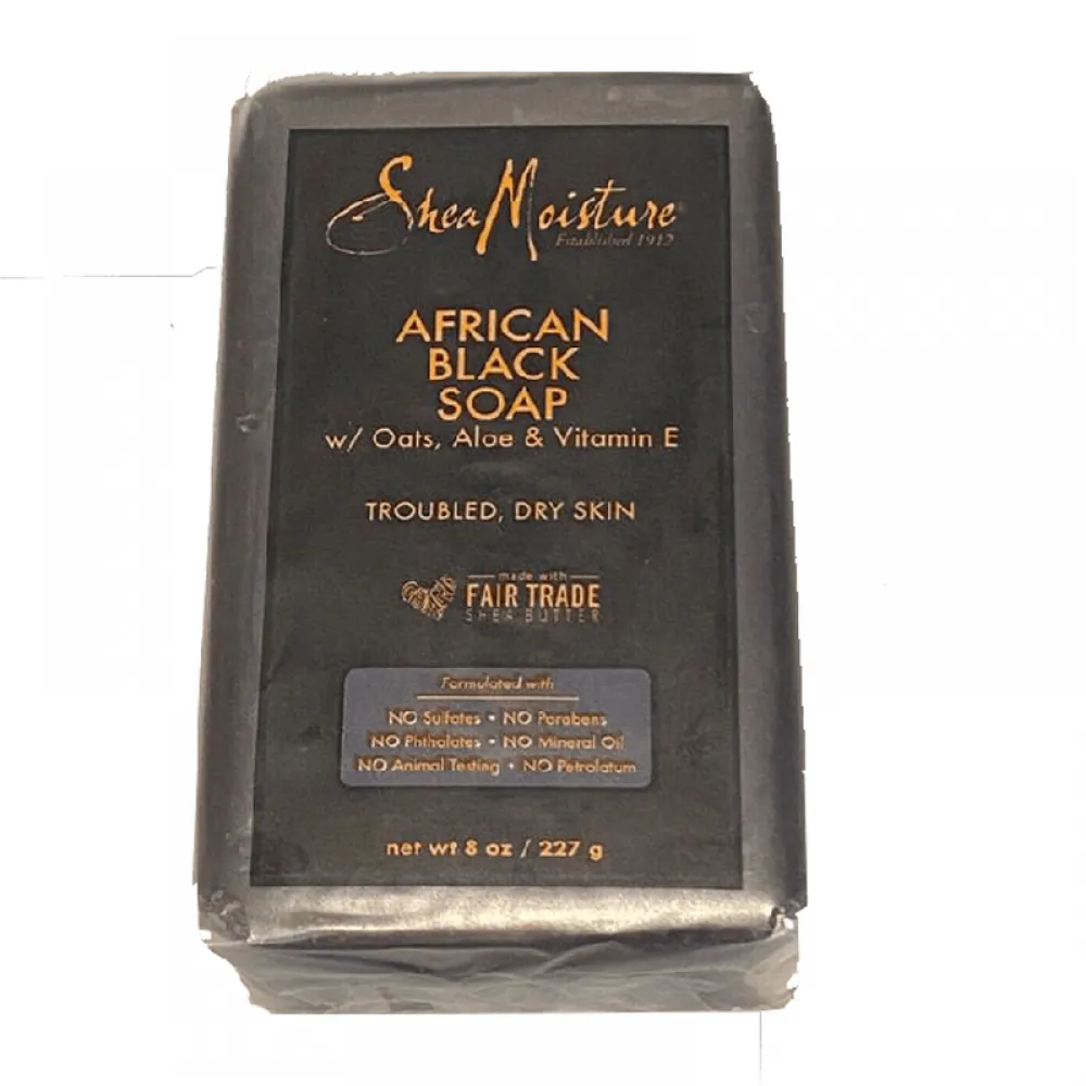 Shea Moisture African Black Soap with Butter Shea For Severely Dry Skin - 227g