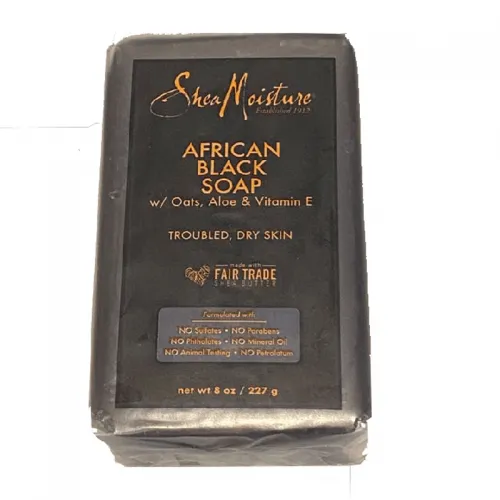 Shea Moisture African Black Soap with Butter Shea For Severely Dry Skin - 227g