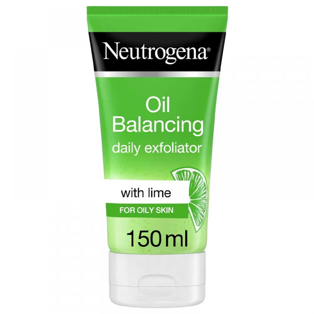 Neutrogena, Oil Balancing Daily Exfoliator, Lime & Aloe Vera, For Oily Skin, 150Ml