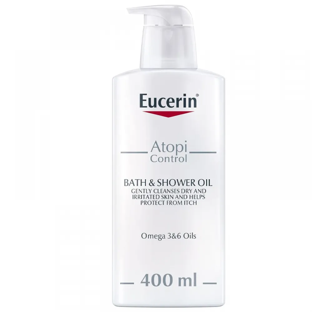 زيت استحمام اتوبي كونترول من يوسيرين للبشرة الجافة ، بحجم 400 مل