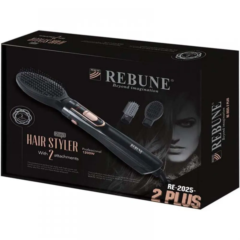 Rebune Re-2025-1 Hair Styler With BRush, 1200 Watt, Medium