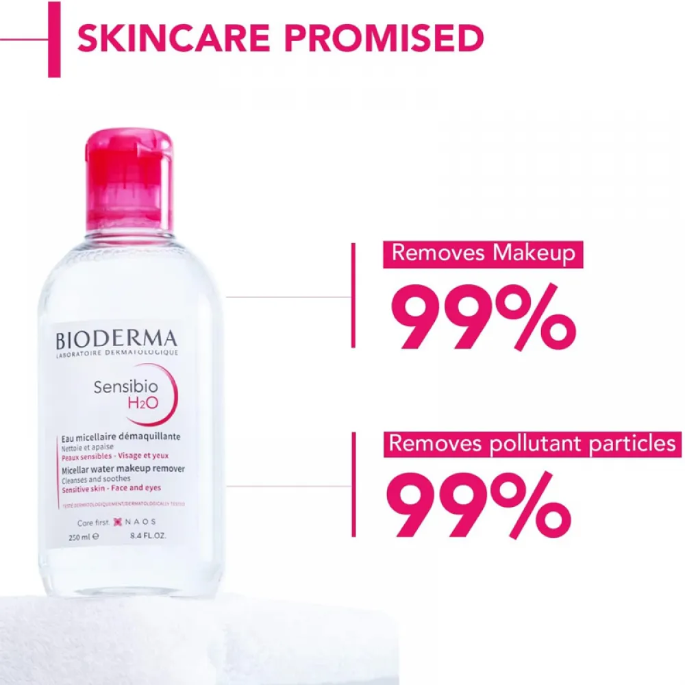 Bioderma Sensibio H2O Make-Up Removing Micellar Water Sensitive Skin, 500Ml