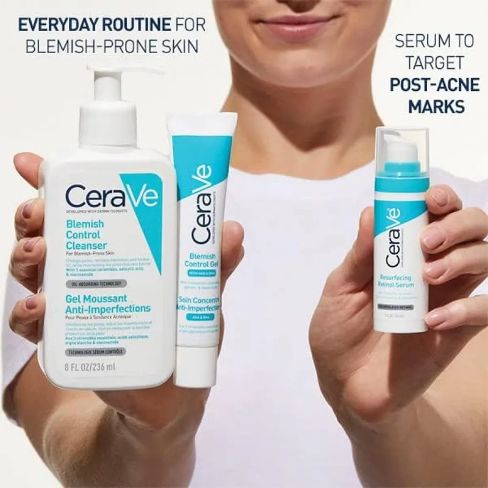CeraVe Retinol Serum Post-Acne Marks And Skin Texture To Refine Pores, Resurface And Brighten Skin 30 ml