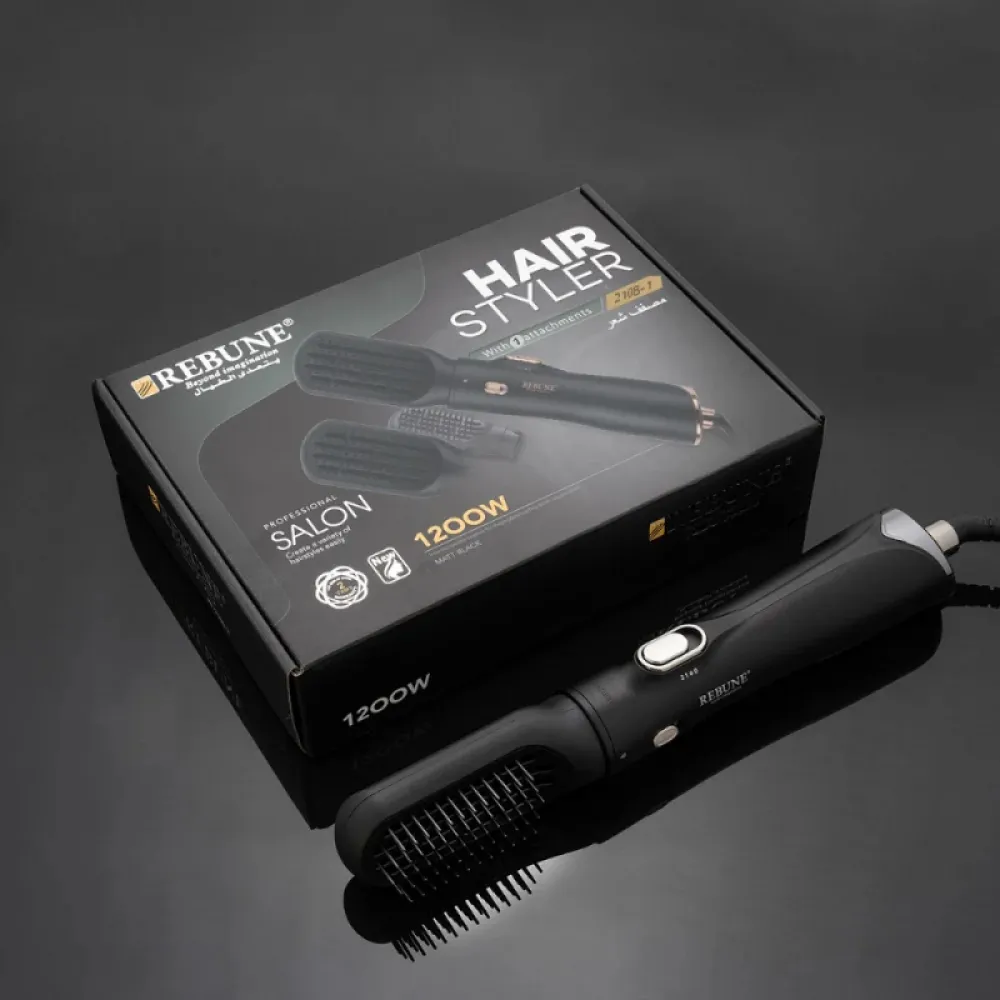 Hair dryer brush - silver  RE-2108-1 matt black