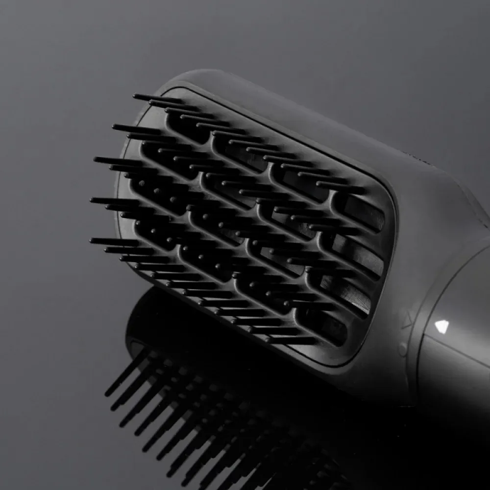 Hair dryer brush - silver  RE-2108-1 matt black