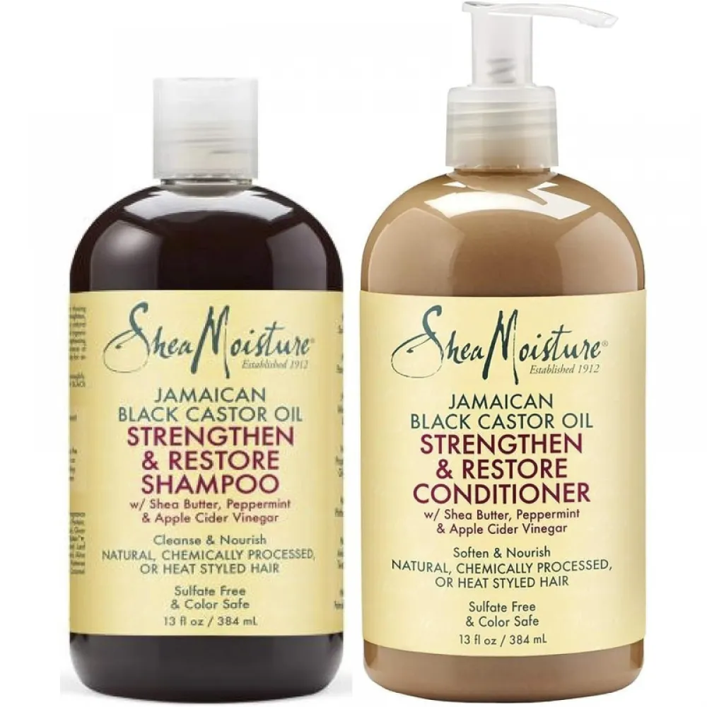 SHEA MOISTURE Jamaican Black Castor Oil Shampoo & Conditioner Set