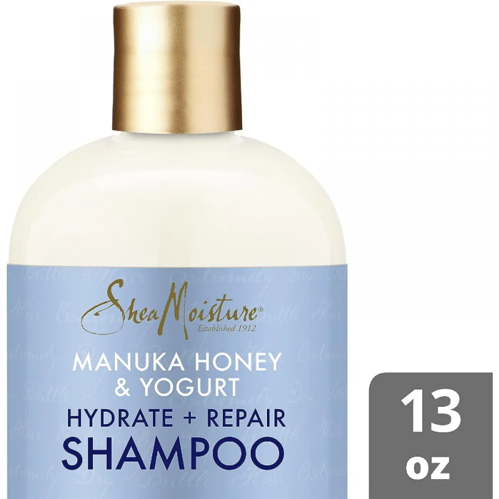 Shea Moisture Shampoo and Conditioner Set 13 Fl Oz Ea Bundled with Protein Power Treatment 8 Fl Oz. Manuka Honey & Yogurt Hydrate + Repair Hair, Vitamin C, Sulfate Free & Hair Color Safe