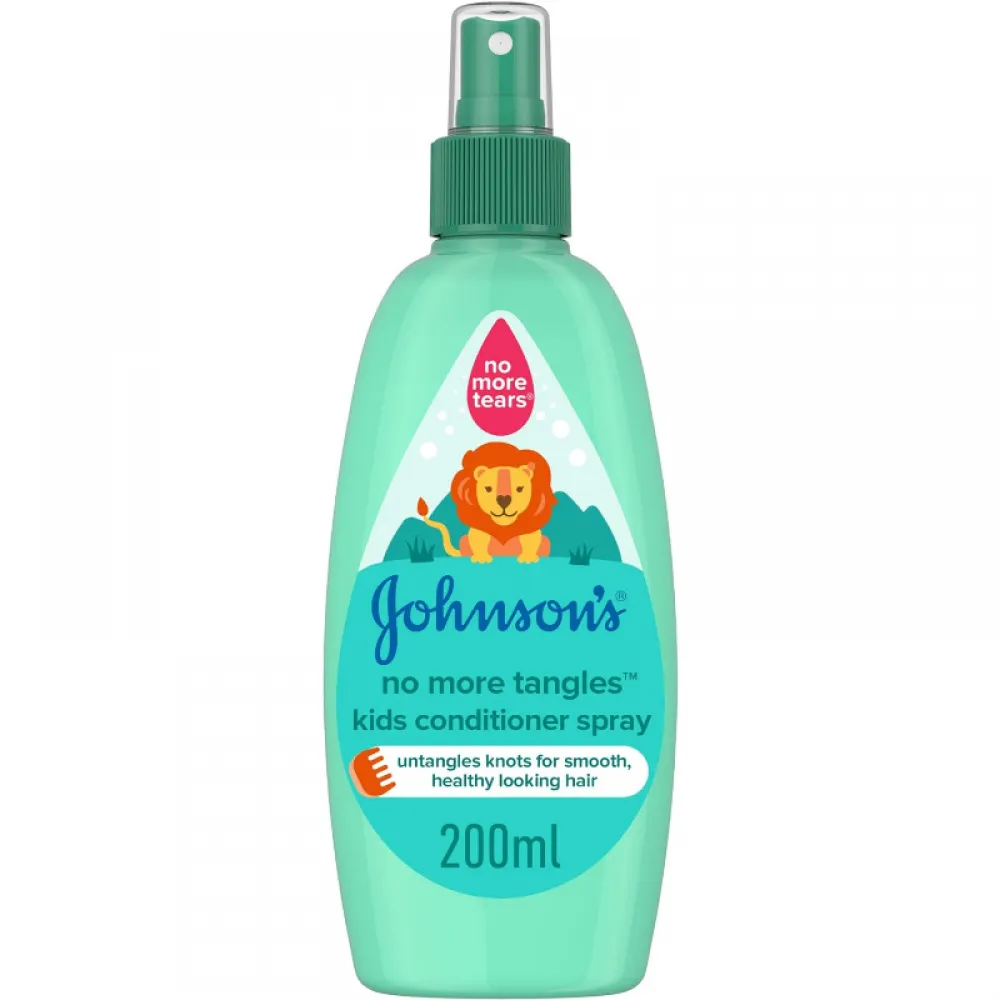 جونسون بيبي بلسم بخاخ للأطفال لا دموع بعد اليوم، لا مزيد من التشابك، 200 مل، بلسم لطيف للأطفال ، يساعد الأهل على التحكم في شعر الأطفال الصغار، لا يسبب الحساسية، ومناسب للشعر المجعد