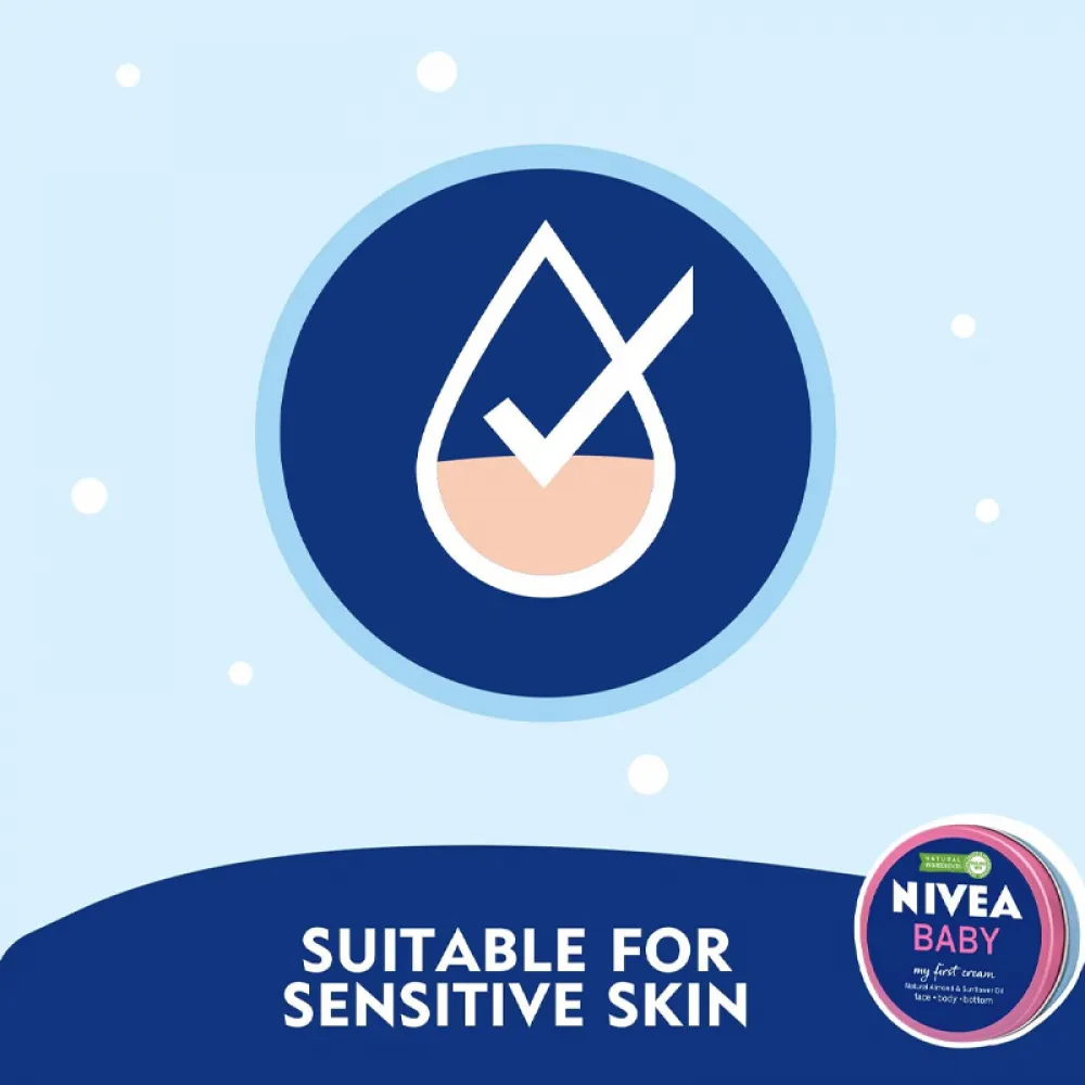 NIVEA Baby All Purpose Cream, My First Cream Natural Almond & Sunflower Oil, 150ml