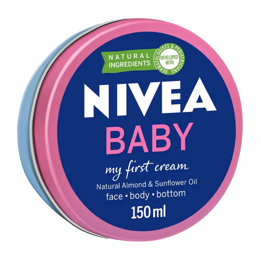 NIVEA Baby All Purpose Cream, My First Cream Natural Almond & Sunflower Oil, 150ml
