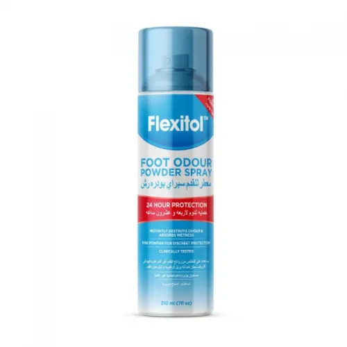 Flexitol Foot Powder 210 ml Powder spray to remove foot odor.