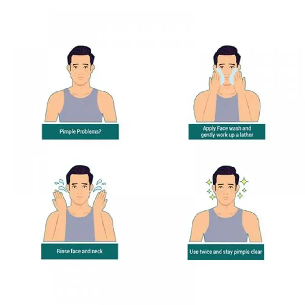 Himalaya Men Pimple Clear Neem Face Wash, 100 ml