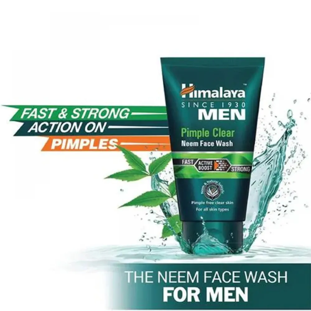 Himalaya Men Pimple Clear Neem Face Wash, 100 ml