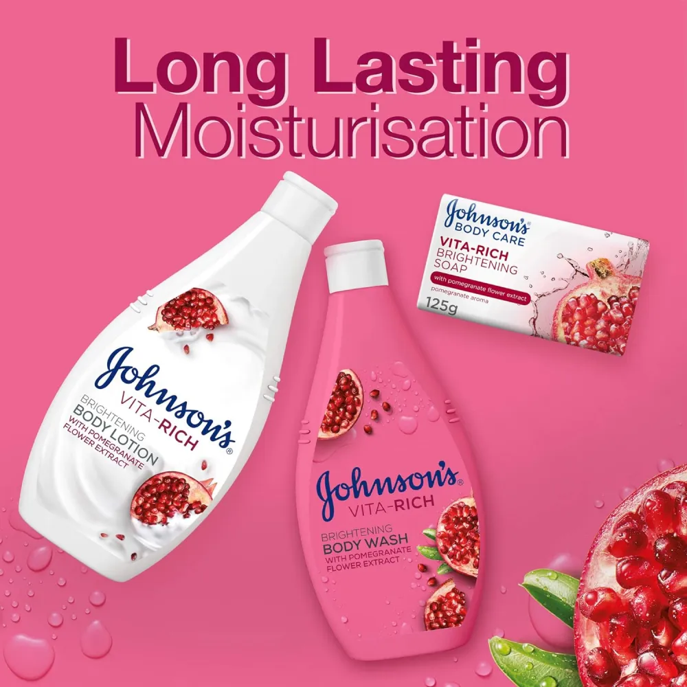 JOHNSON’S Body Lotion - Vita-Rich, Brightening Pomegranate Flower, 250ml