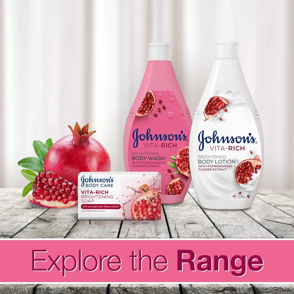 JOHNSON’S Body Lotion - Vita-Rich, Brightening Pomegranate Flower, 250ml