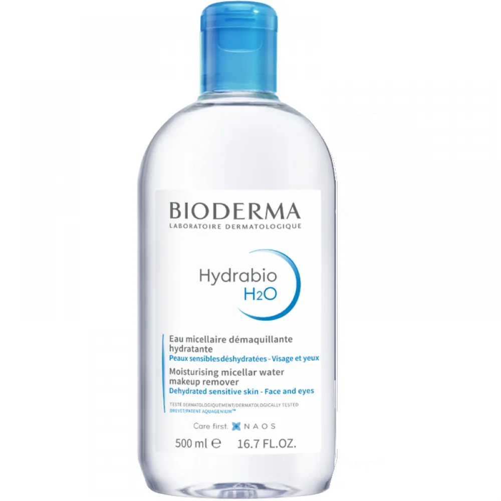 BIODERMA - HYDRABIO H2O, MOISTURISING MICELLAR WATER MAKEUP REMOVER, 500ML