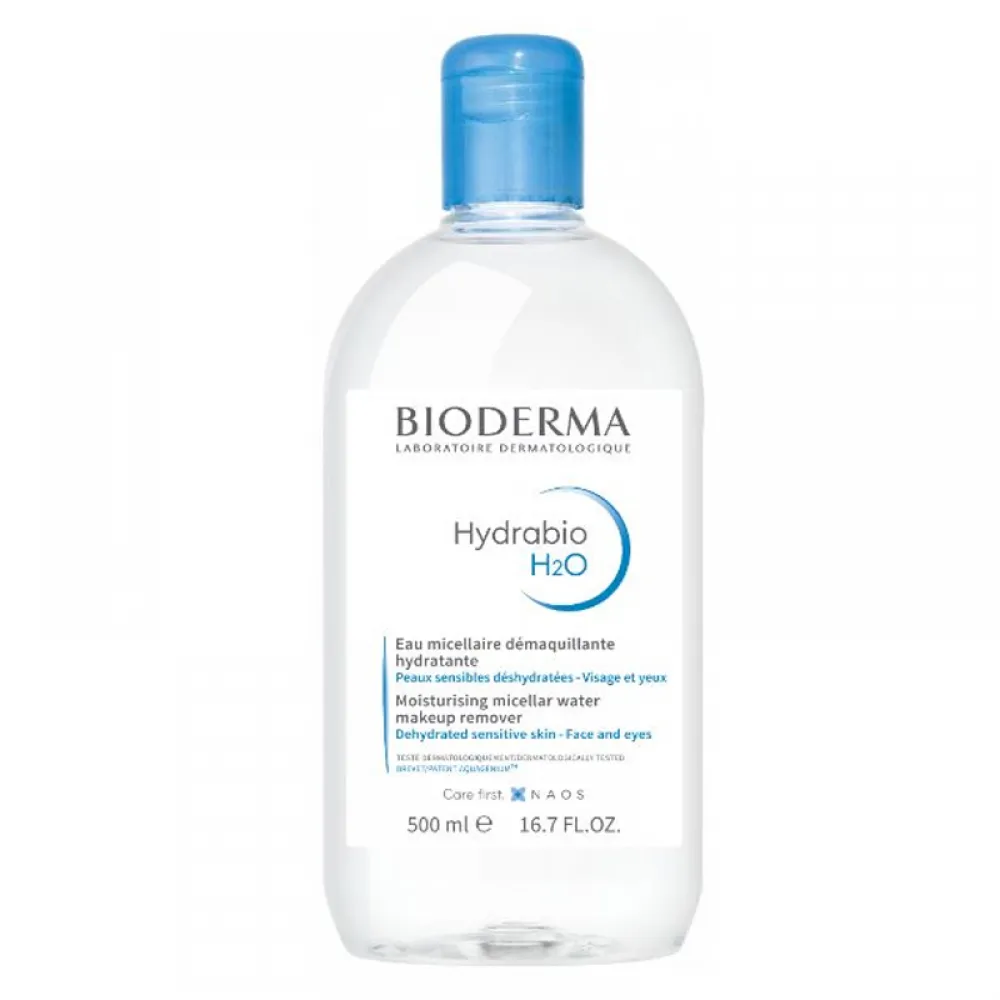BIODERMA - HYDRABIO H2O, MOISTURISING MICELLAR WATER MAKEUP REMOVER, 500ML