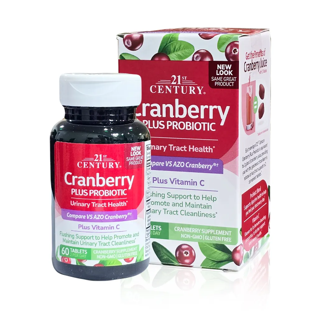 21st Century, Cranberry Plus Probiotic, 60 Tablets