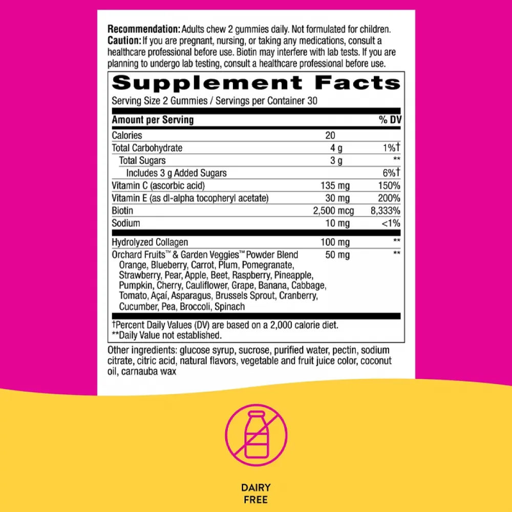 Nature's Way, Alive! Hair, Skin & Nails with Collagen & Biotin, Strawberry, 60 Gummies