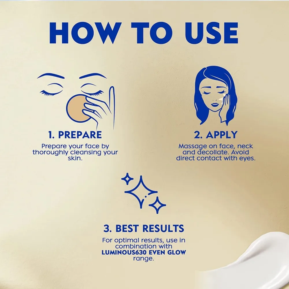 كريم الوجه الليلي لومينوس 630 لنضارة البشرة والحماية من البقع الداكنة من نيفيا - 50 مل