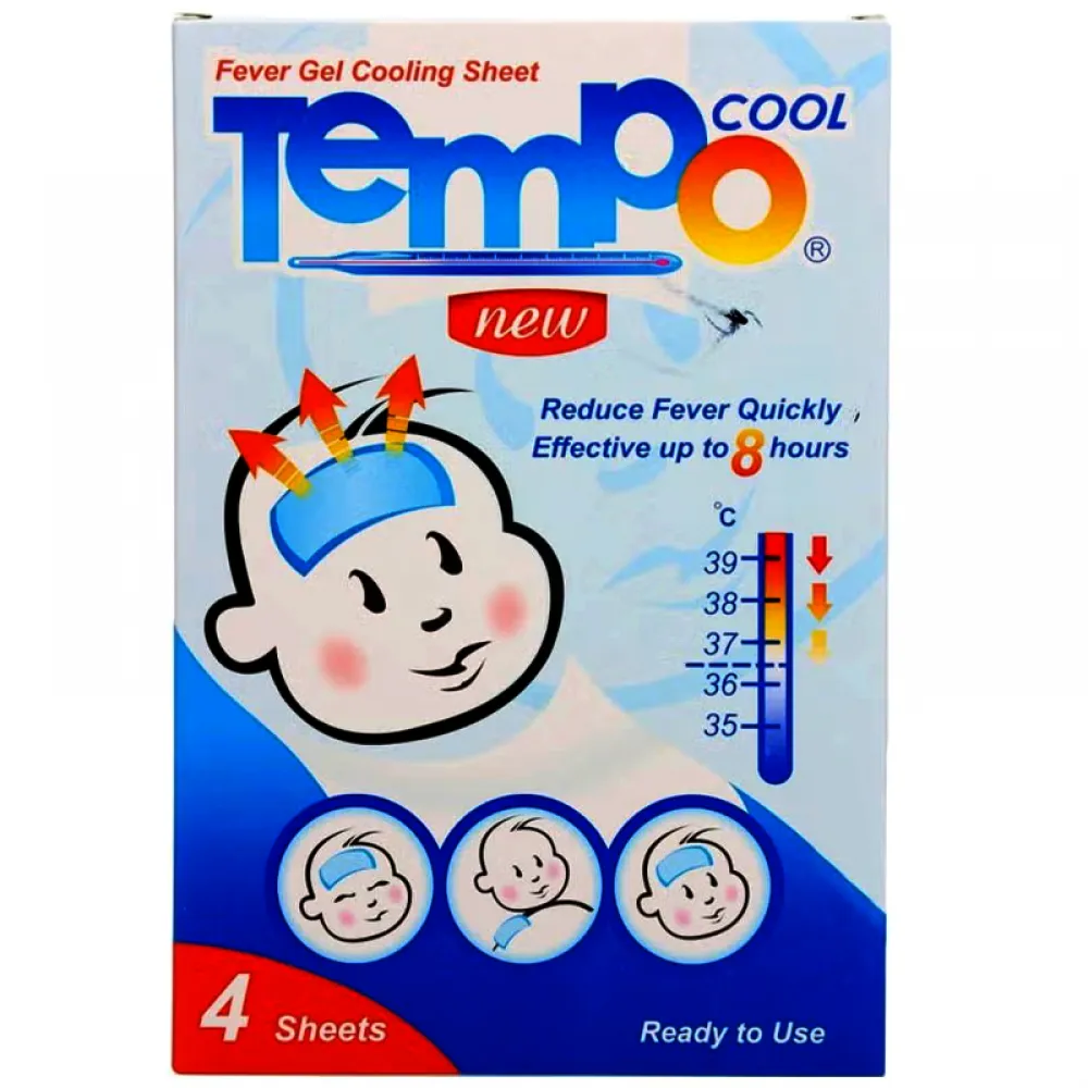 TEMPO 4 Pieces Anti-Fever Gel Cooling Sheets