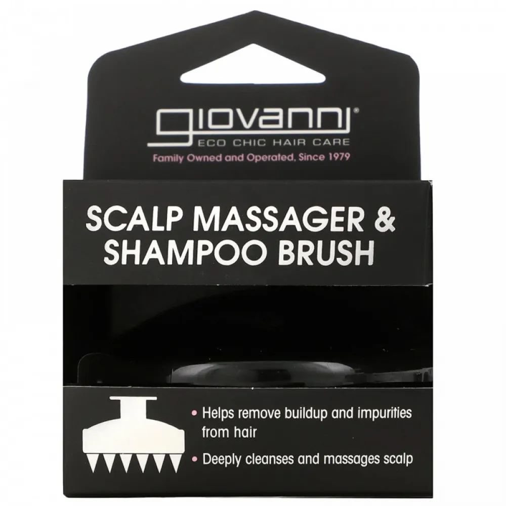 Giovanni, Scalp Massager & Shampoo Brush, Black, 1 Brush