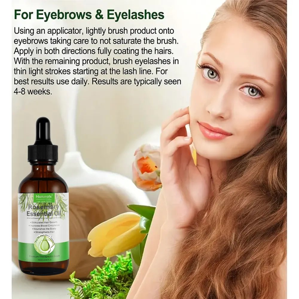 Natural Cibee Rosemary Oil for Hair Growth, Rosemary Essential Oil Nourishes Scalp, Strengthens Hair and Stimulates Hair Growth for Women and Men 60 mil