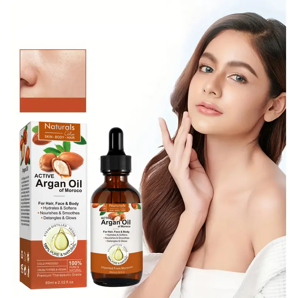زيت الارغان النقى العضوي لنمو الشعر والعناية بالجسم 60 مل
