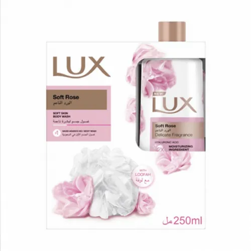 Lux Soft Touch Softening Body Wash with Free Loofah - 250ml