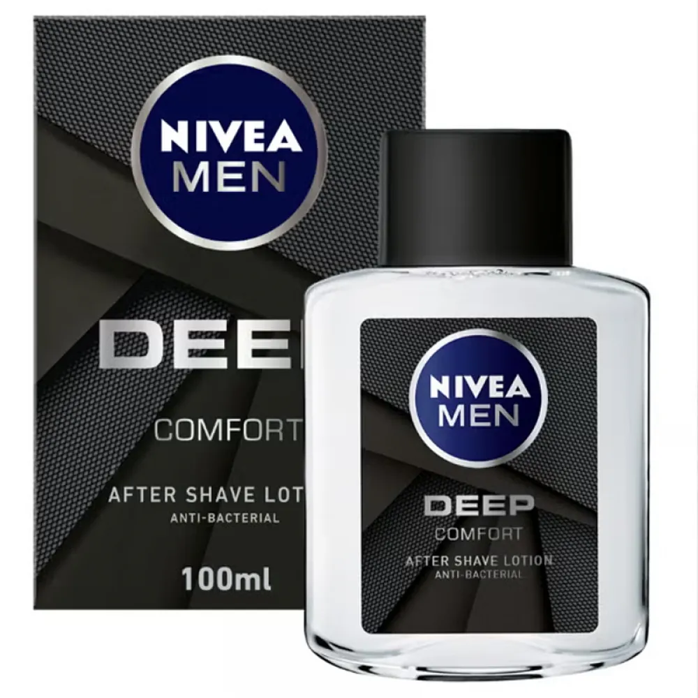 Nivea Men Deep Comfort After Shave Lotion, Antibacterial 100ml