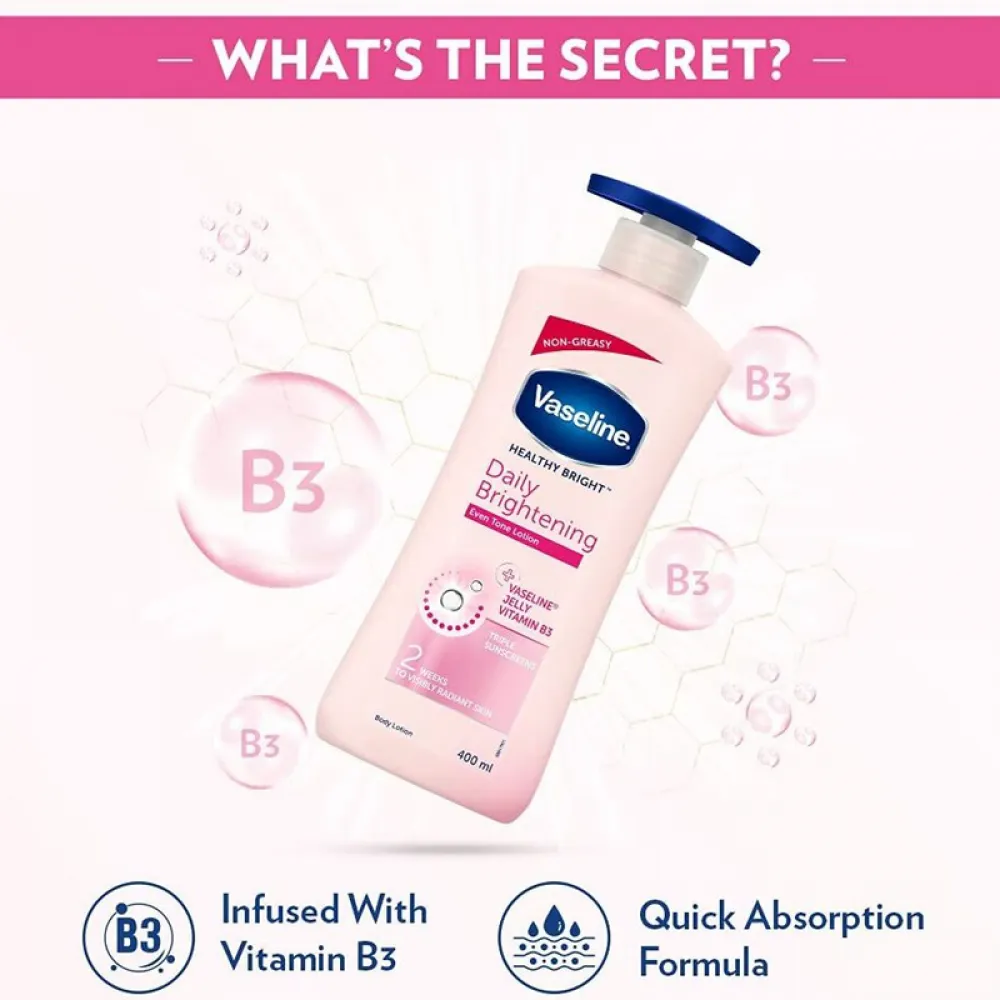 Vaseline Essential Even Tone UV Lightening Body Lotion - 400ml