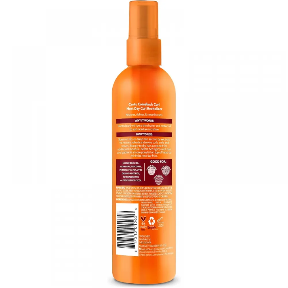 Cantu Shea Butter Comeback Curl Next Day Curl Revitalizer Spray for Natural Hair - 355ml