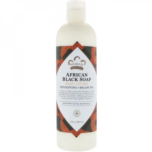 Body Emulsion Moisturizing Cream, African Black Soap 384ml