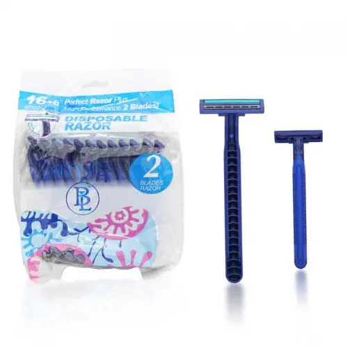  Box of 24 Blue Razor Blades Disposable Stainless Steel High End Twin Blade Razors 