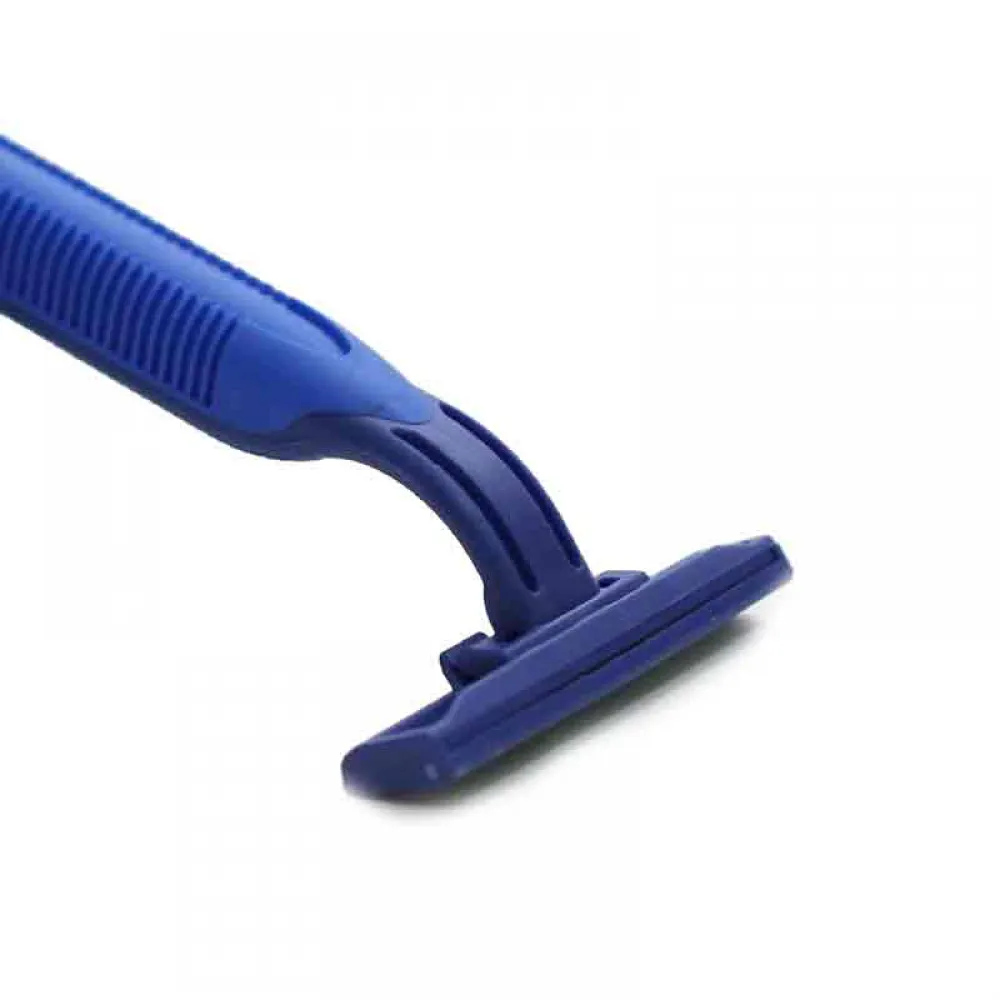 Box of 24 Blue Razor Blades Disposable Stainless Steel High End Twin Blade Razors