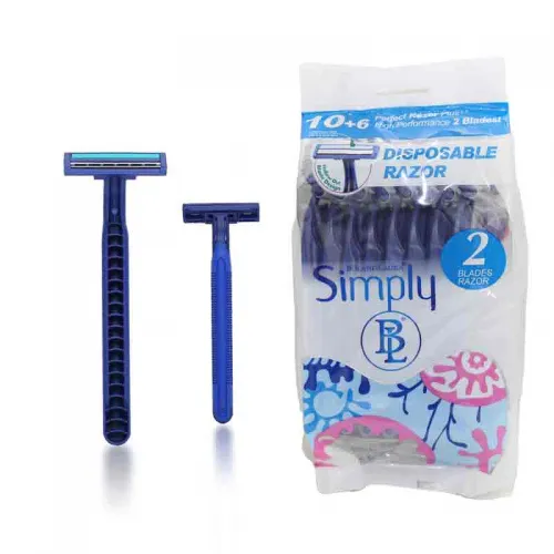  Box of 14 Blue Razor Blades Disposable Stainless Steel High End Twin Blade Razors 