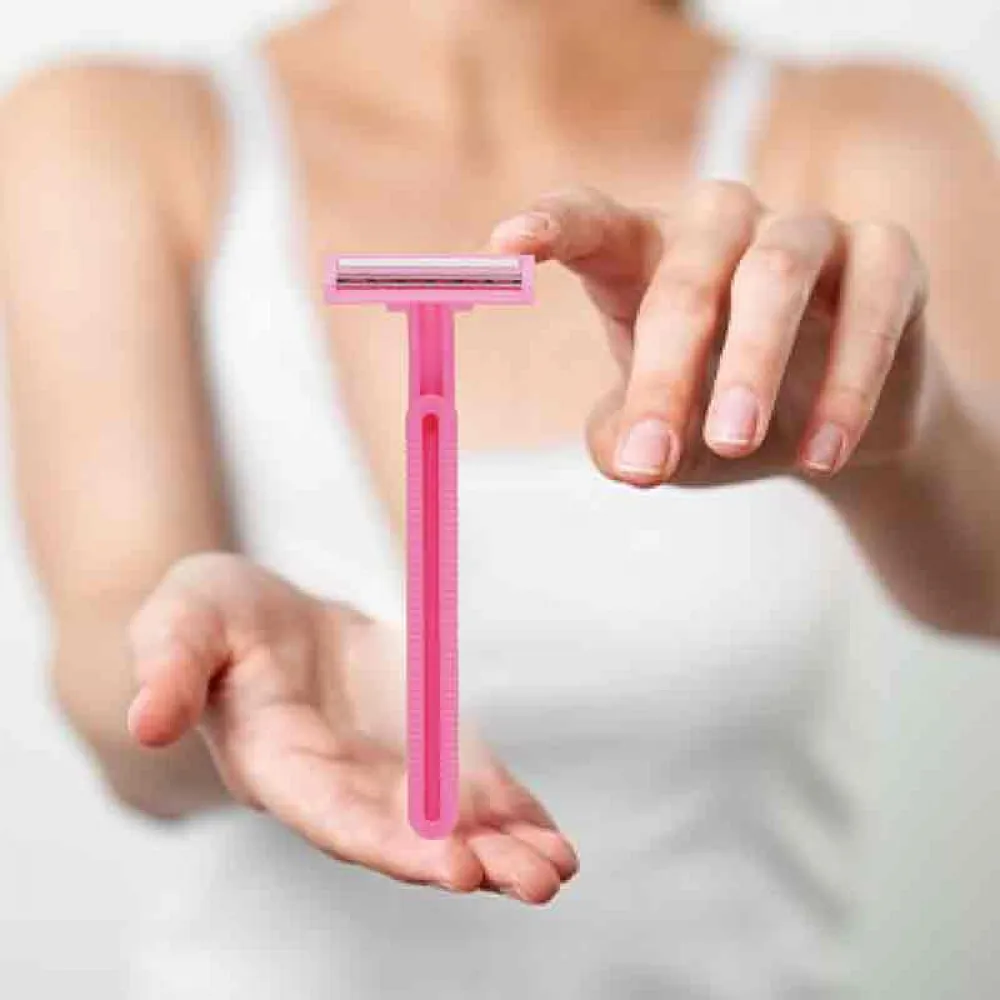 Box of 16Women Pink Razor Blades Disposable Stainless Steel High End Twin Blade Razors