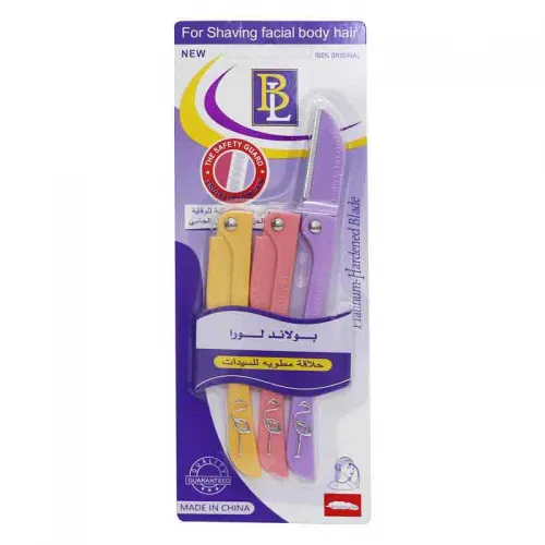 3-Bolandlaura Ladies Razor For Facial And Body Hair Yellow/Pink/Purple