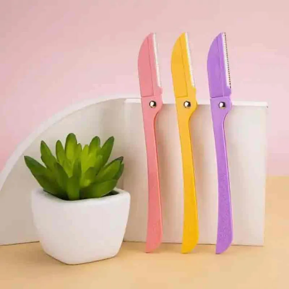 3-Bolandlaura Ladies Razor For Facial And Body Hair Yellow/Pink/Purple